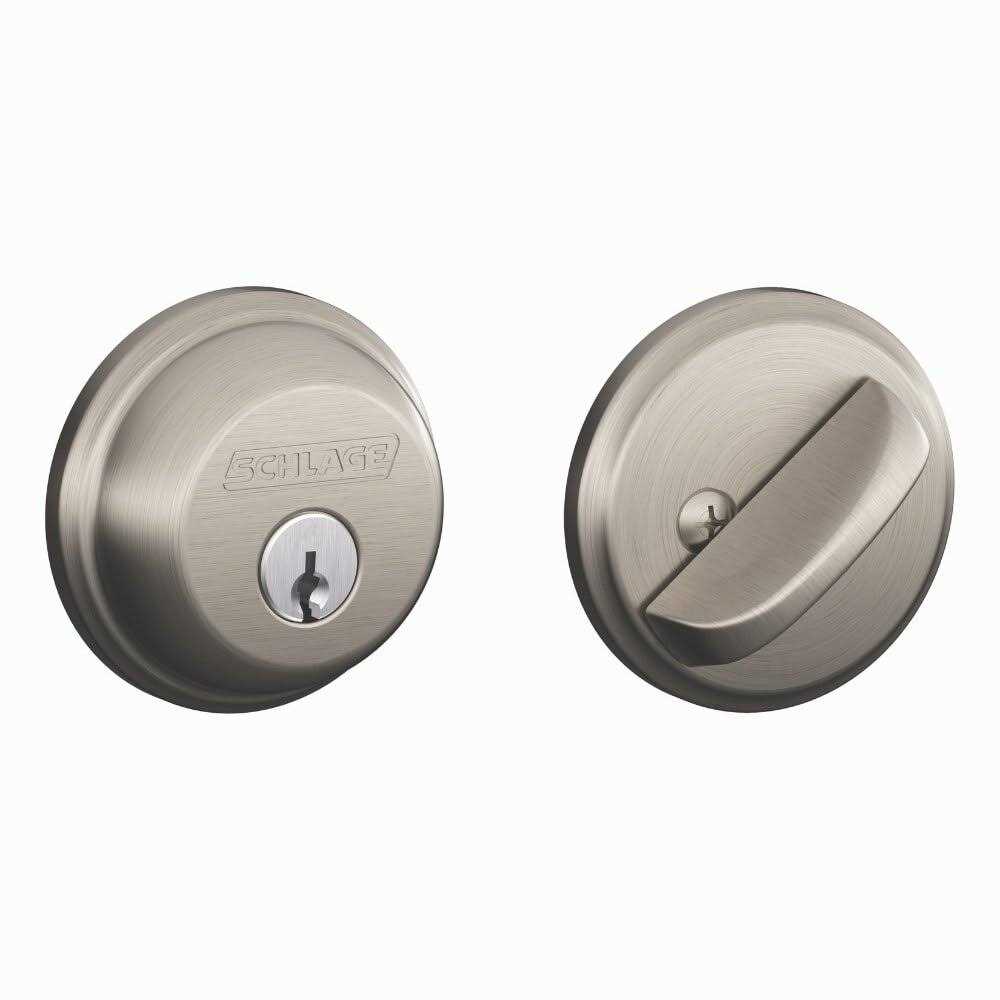Schlage B571 One Sided Deadbolt with in Use Indicator - Inhomebuy