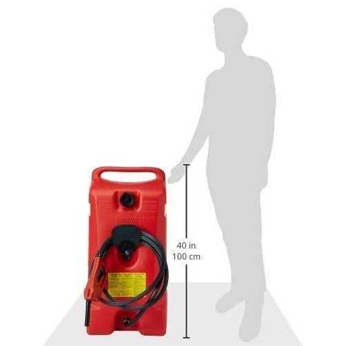 Scepter 06792 Duramax Flo N’ Go Le Fluid Transfer Pump and 14-Gallon Rolling Gas Can - Inhomebuy