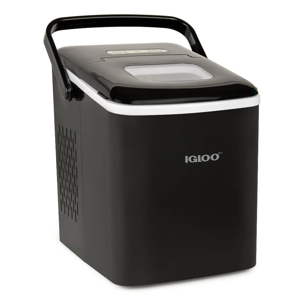 IGLOO® 26-Pound Automatic Self-Cleaning Portable Countertop Ice Maker Machine With Handle, Black - Inhomebuy