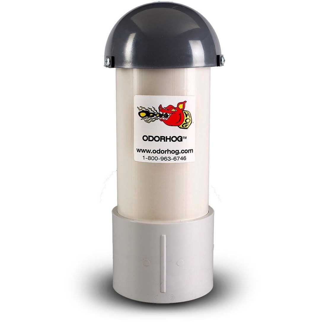 Odorhog Vent Pipe Filter Black ABS inch w/ Mushroom Cap - Inhomebuy