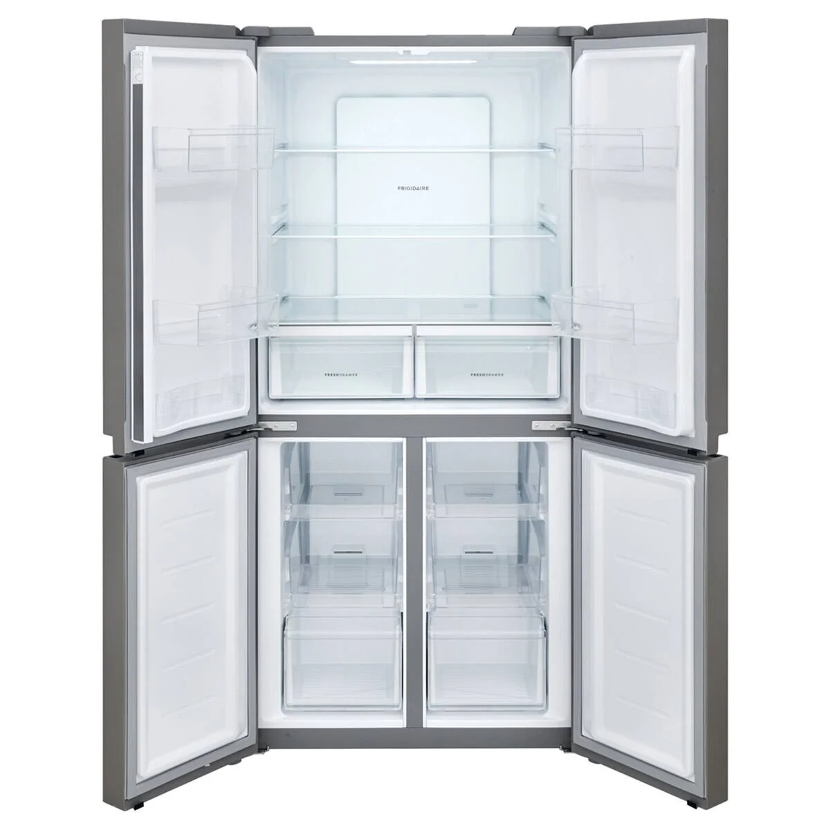 FRIGIDAIRE 33 IN 17.4 CU FT. STAINLESS STEEL FRENCH FOUR DOOR REFRIGERATOR WITH ADJUSTABLE FREEZER S - Inhomebuy