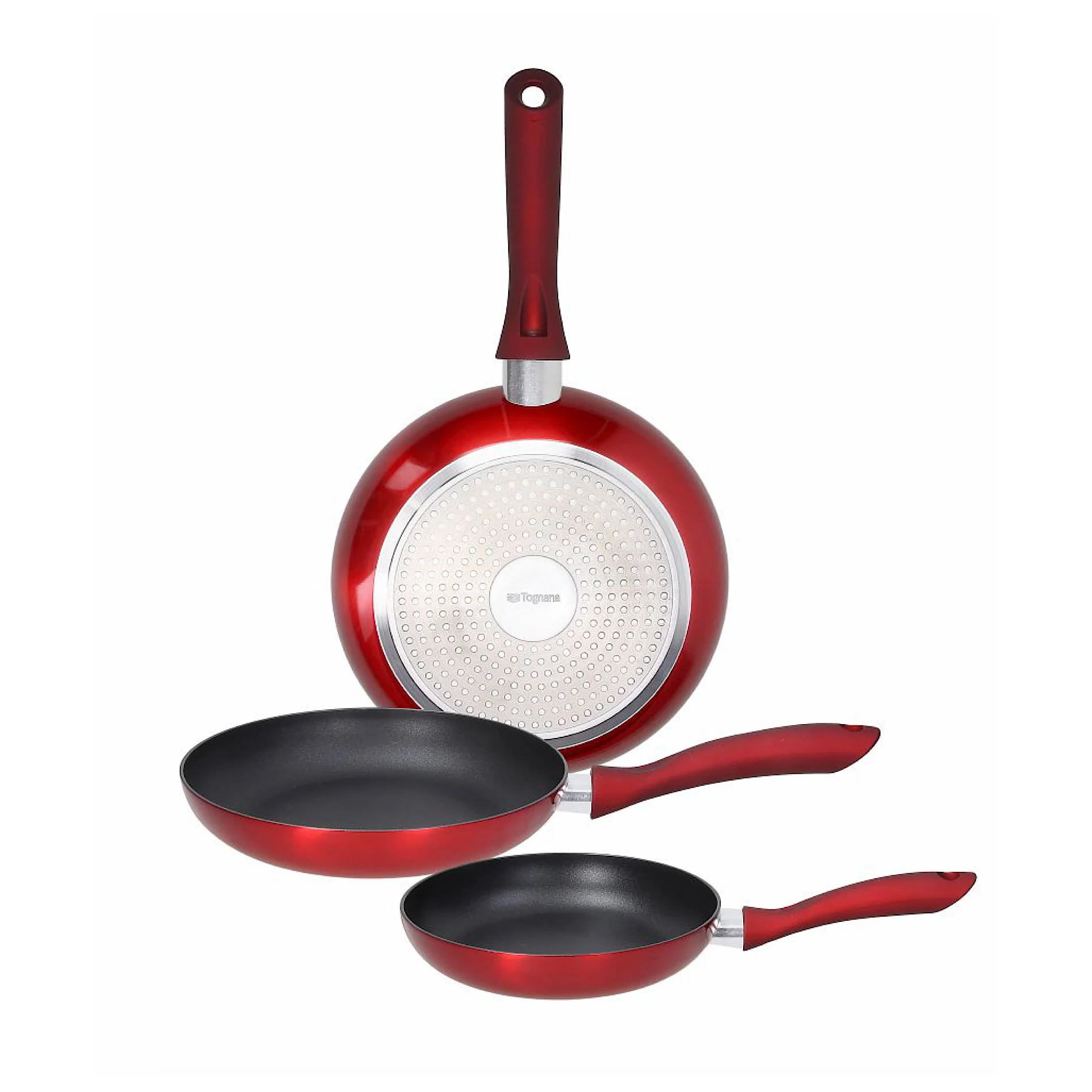 Grancuci Shiny Red Line Set 3 Pans 20-24-28cm - Inhomebuy