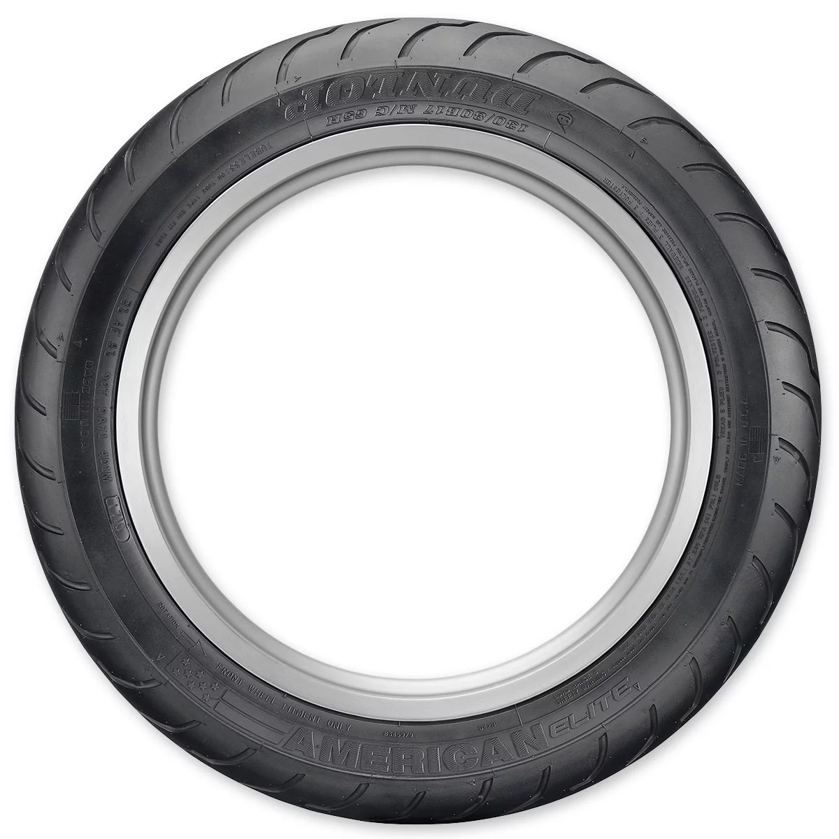 Dunlop American Elite Front Motorcycle Tire 130/80B-17 (65H) Black Wall - Inhomebuy
