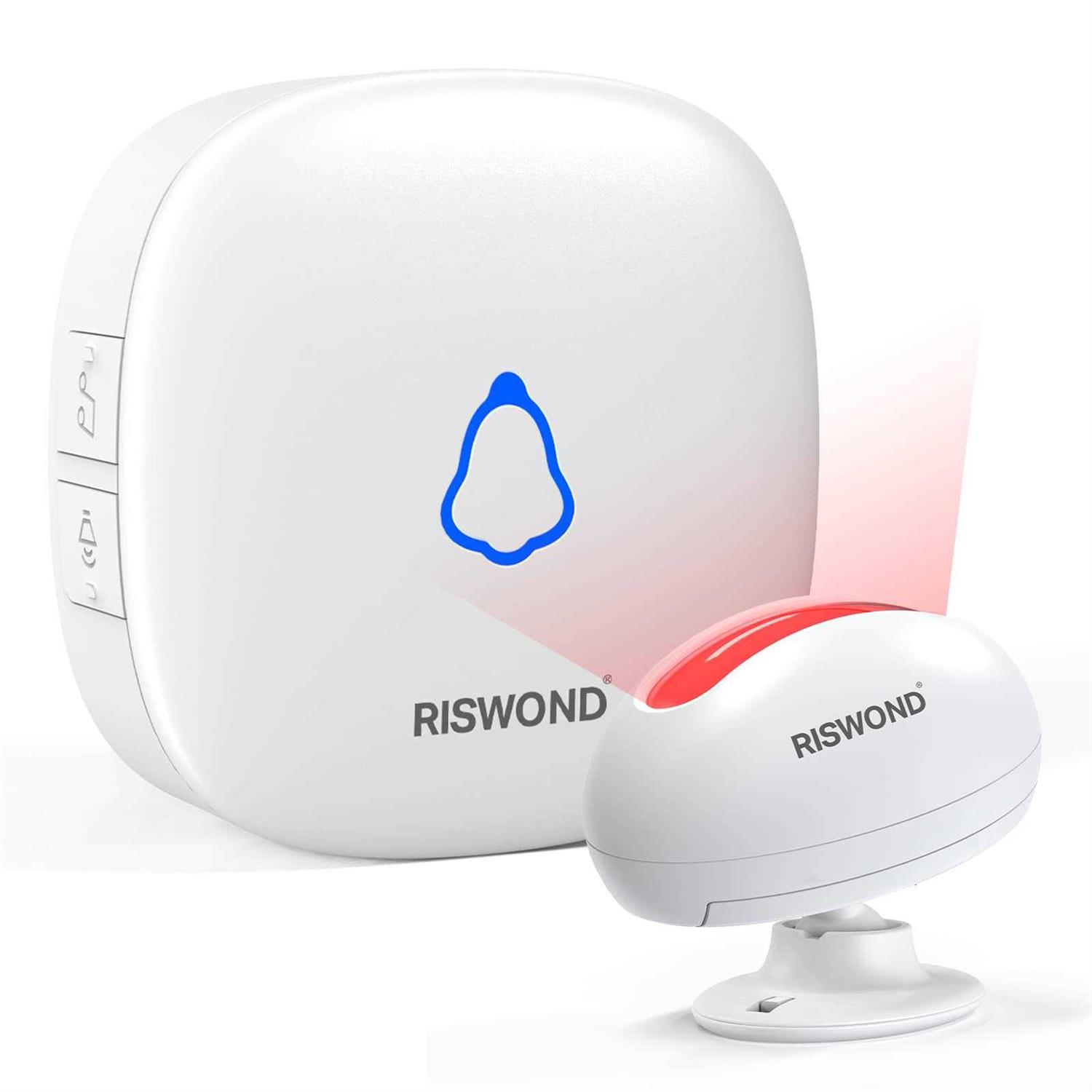 Wireless Doorbell, LUAMB 1,000ft Range Loud Enough with 5 Volume Levels and 52 Chimes LED Flashing,2 Push Button and 2 Receiver - Inhomebuy