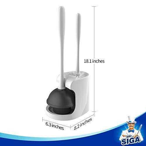 MR.SIGA Toilet Plunger and Bowl Brush Combo for Bathroom Cleaning - Inhomebuy