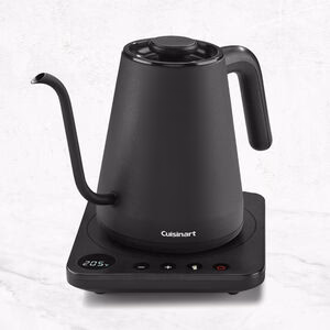 Cuisinart Cordless Gooseneck Kettle: 1.0L, 1200W, Variable temperature 140°-212°F, s/s body w/matte black finish | GK-1C - Inhomebuy