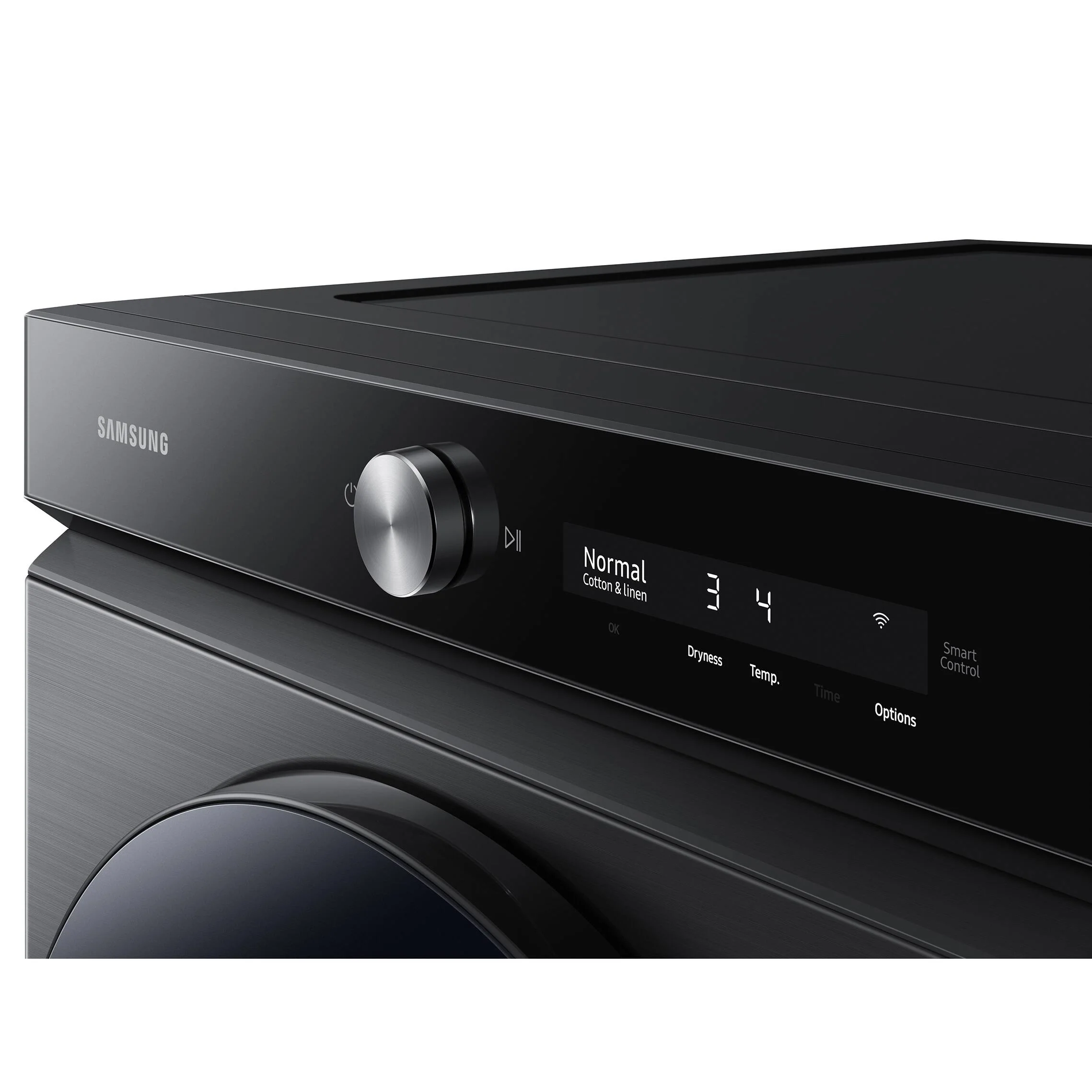 SAMSUNG BESPOKE 27 IN. 7.6 CU. FT. BLACK STAINLESS STEEL ELECTRIC DRYER WITH SUPER SPEED DRY - DVE53 - Inhomebuy