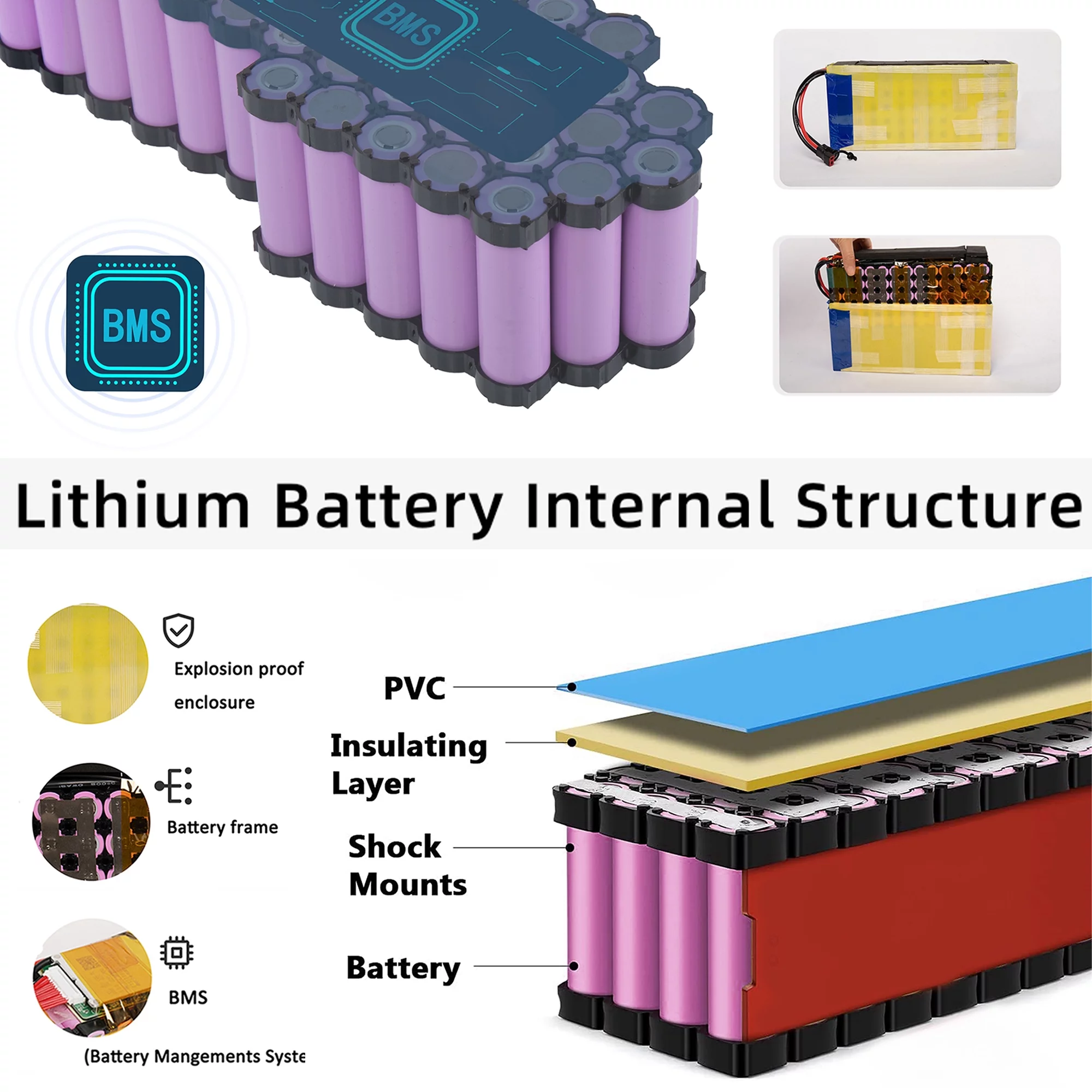 48V 10Ah Ebike Battery with Charger XT90 48V Scooter Lithium Battery for 1000W Electric Bike Motor - Inhomebuy