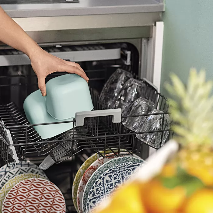 S STORE&MORE - Shallow airtight fridge/freezer/microwave containers Sage green 450cc - Inhomebuy