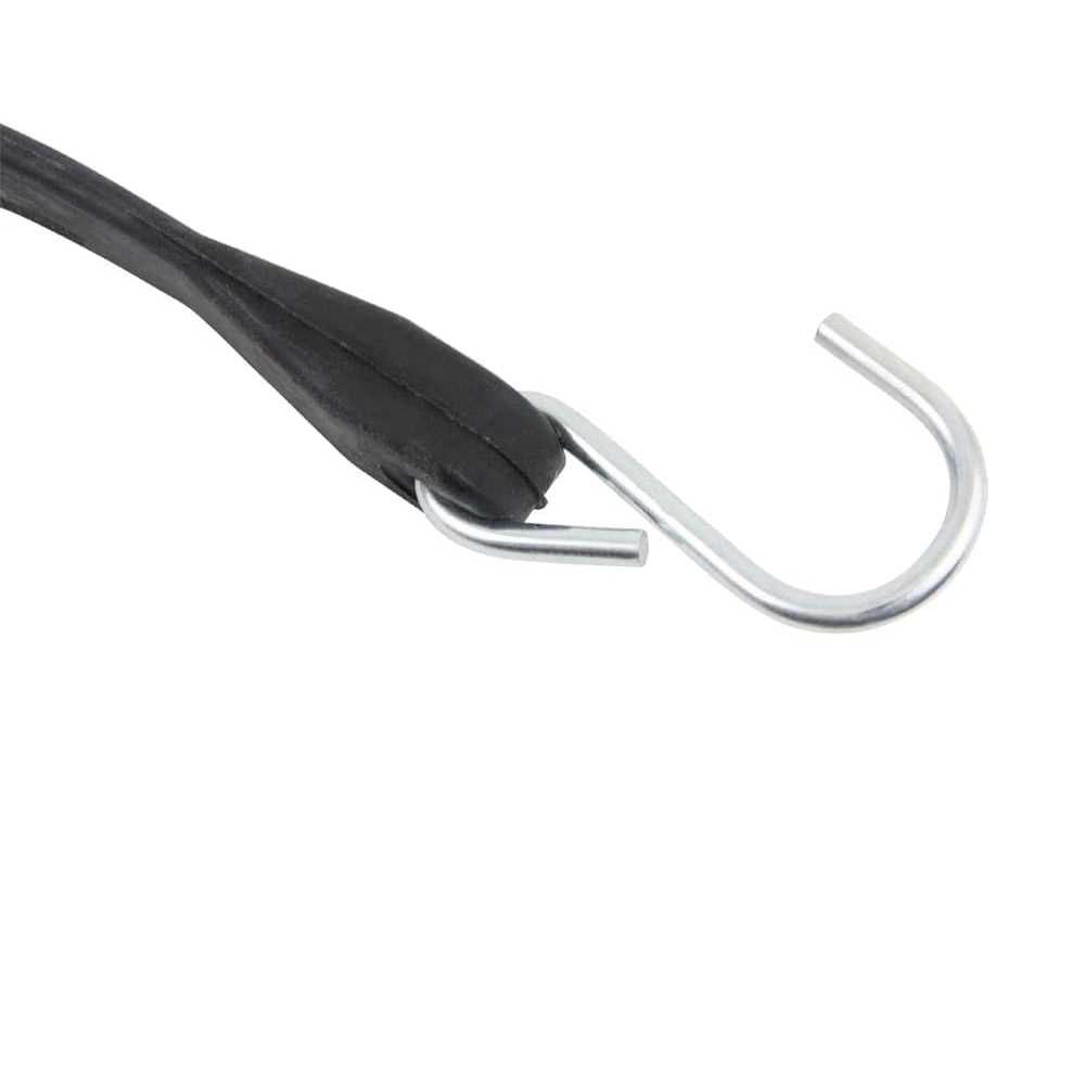 Mytee Products Natural Rubber Tarp Bungee Straps 50 Pack Heavy-Duty Rubber Tie Down Bungee Straps With Crimped S Hooks - Inhomebuy