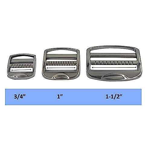 DGOL 10 pcs Heavy Zinc Alloy Ladder Lock Slider Metal Adjustable Webbing Release Buckles - Inhomebuy