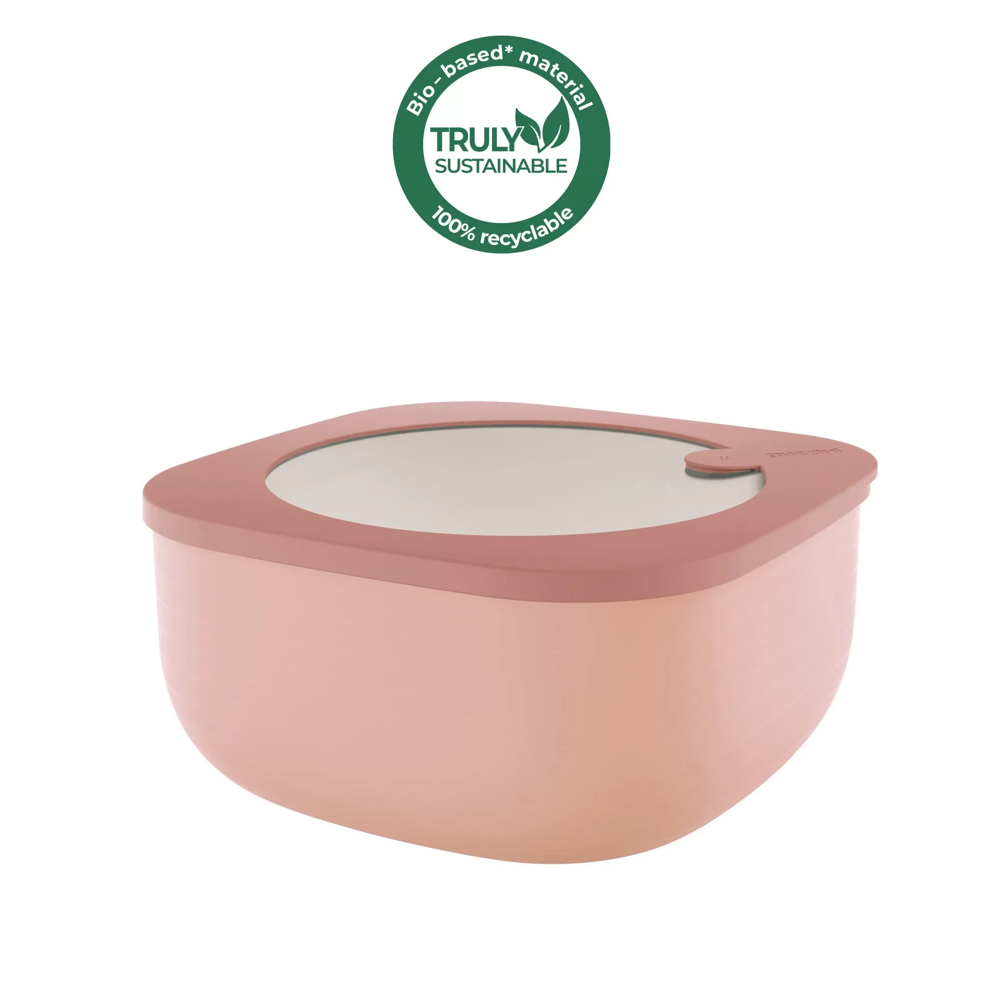 L STORE&MORE - Shallow airtight fridge/freezer/microwave containers 1900cc Peach blossom pink - Inhomebuy