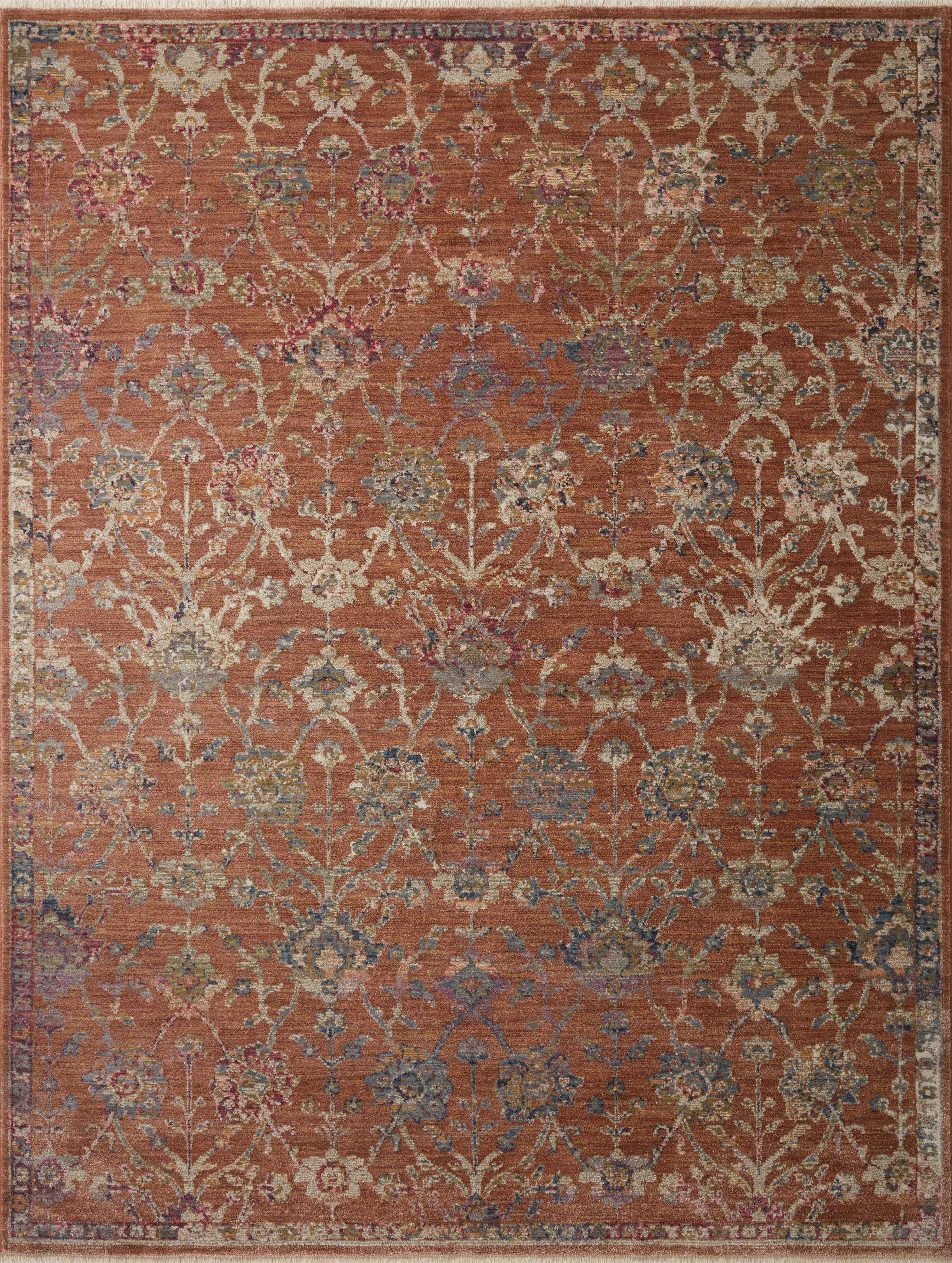 Loloi Rugs Giada Collection Rug in Terracotta, Multi - 9'0