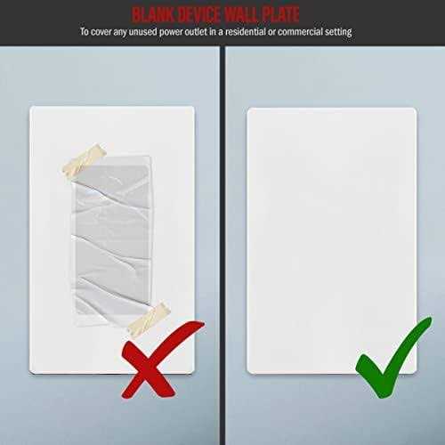 Enerlites Duplex Outlet Receptacle Cover Screwless Wall Plate - Inhomebuy