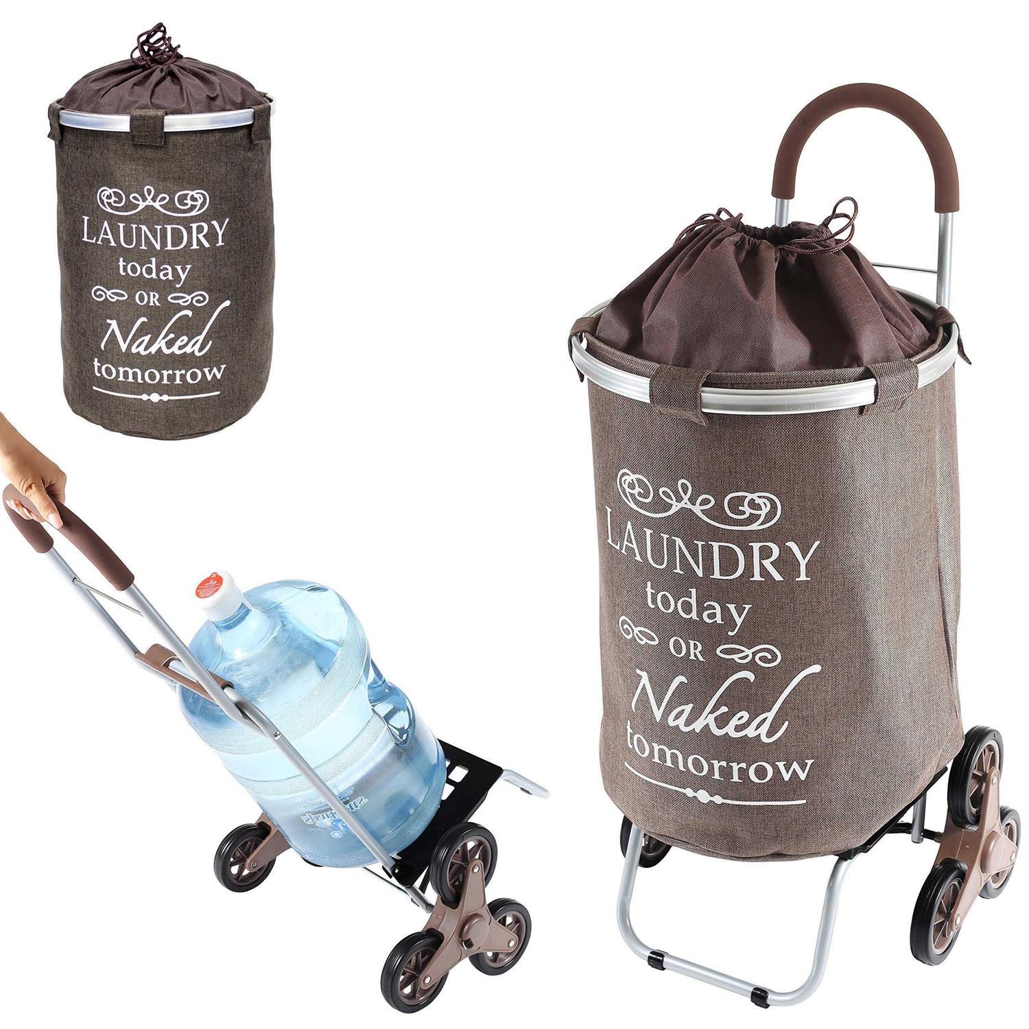 Dbest products Stair Climber Trolley Dolly Laundry Hamper - Inhomebuy