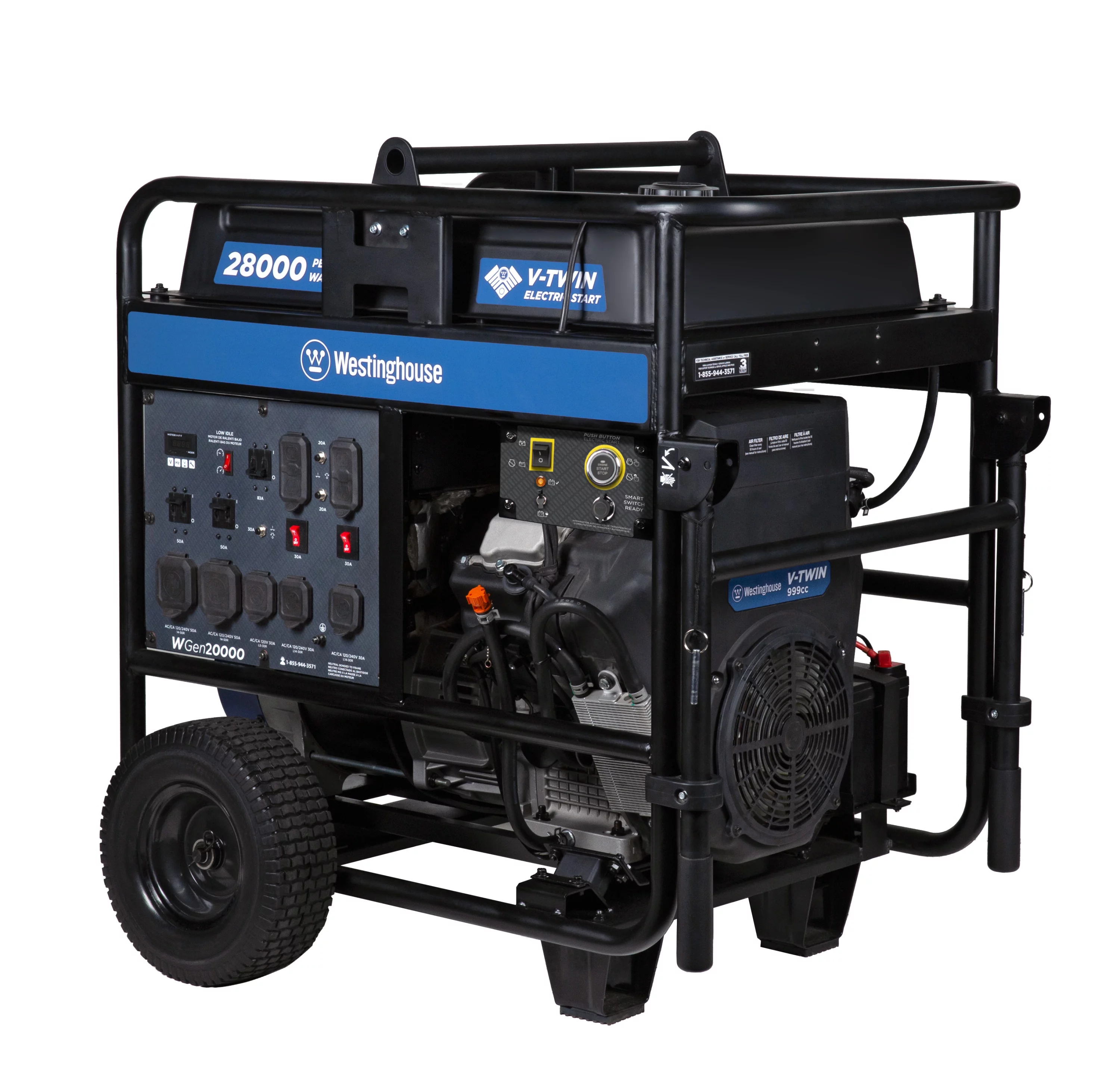 Westinghouse 28,000 Peak Watt Home Backup Portable Generator, Remote Electric Start with CO Sensor - Inhomebuy