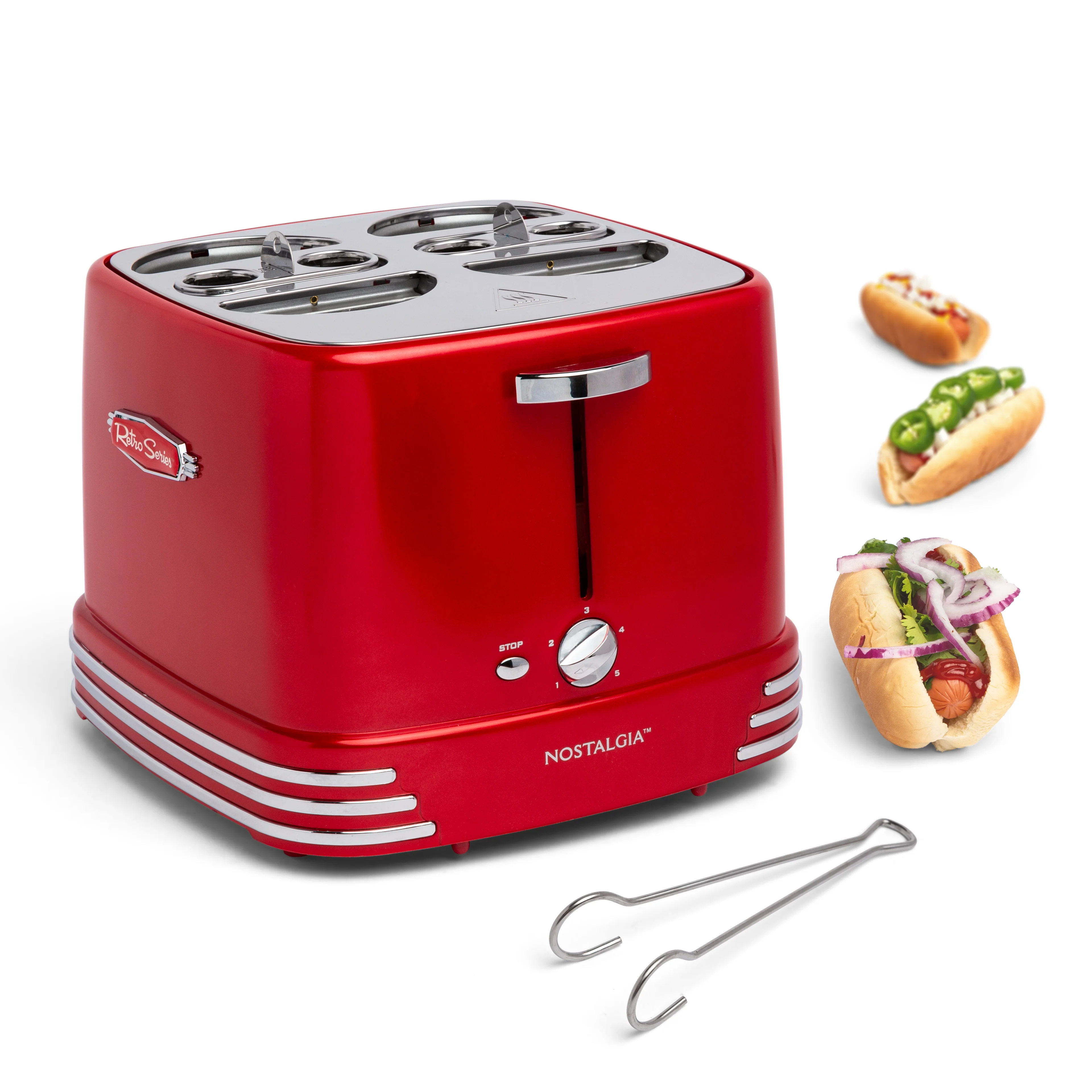 4 Hot Dogs & Buns Pop-Up Toaster - Inhomebuy