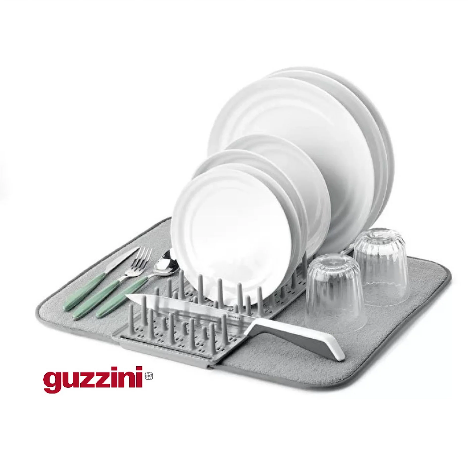 'Dry & Safe' Dish Drainer With Mat Clay - Inhomebuy