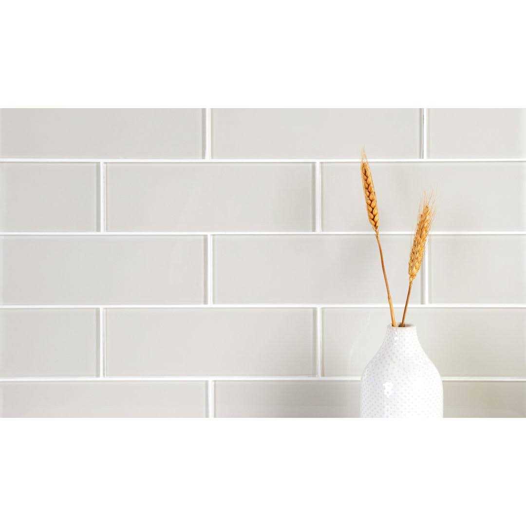 WS Tiles 3×22 x 9×22 Glass Mosaic Subway Tile Backsplash for Kitchen and Bathroom - Inhomebuy