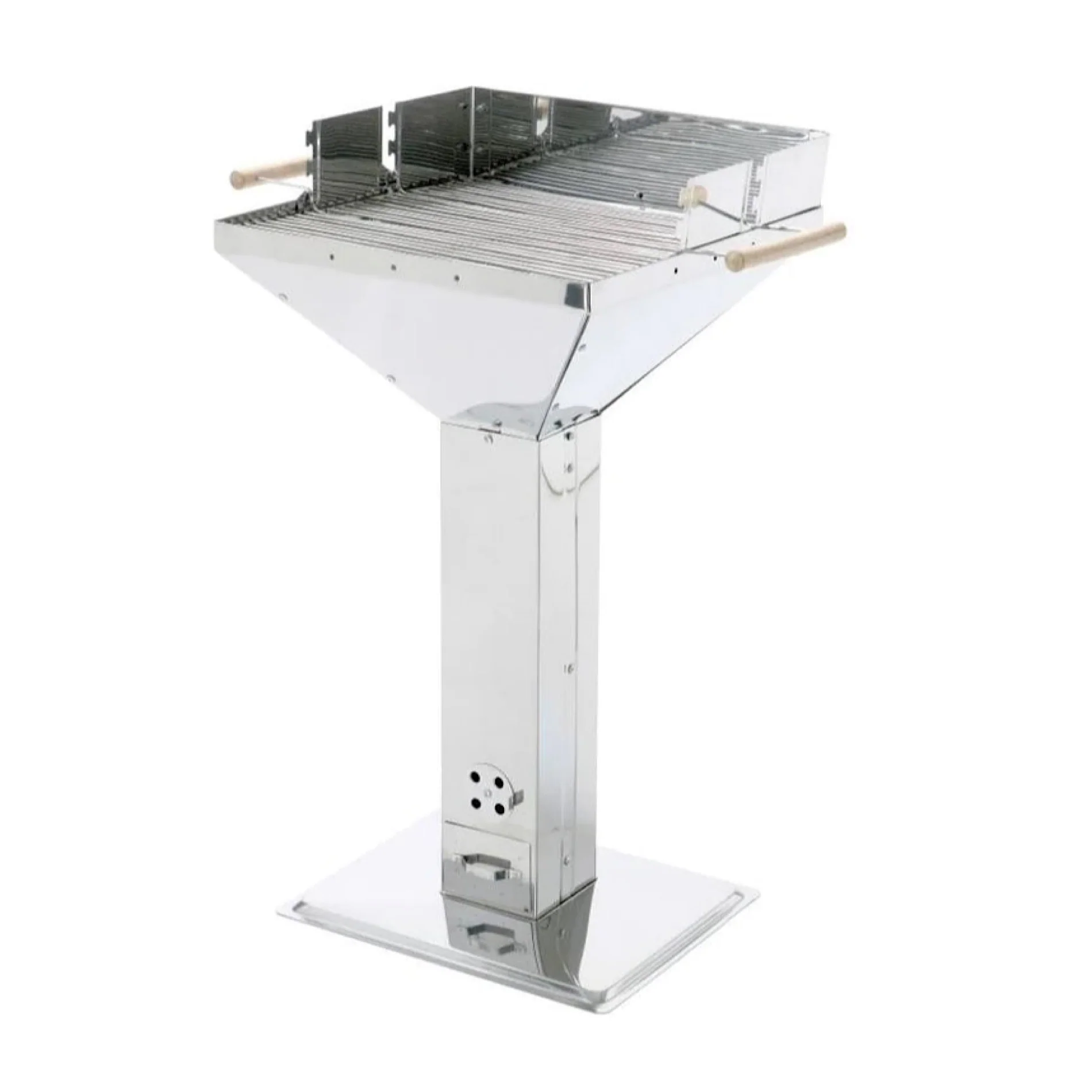 Stainless Steel Pedestal BBQ (Square) - Inhomebuy