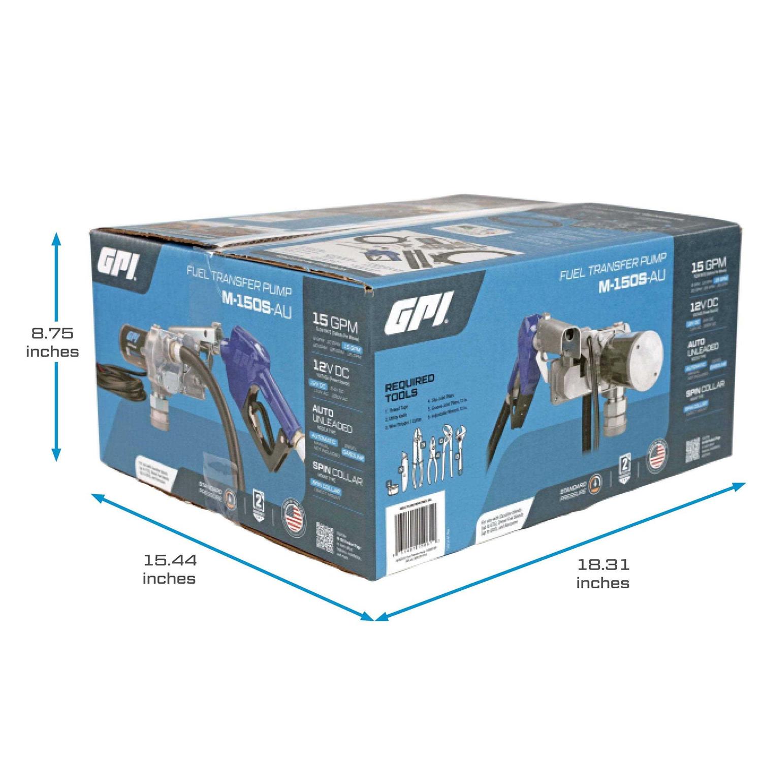 GPI 15 GPM 12V Fuel Transfer Pump - Inhomebuy