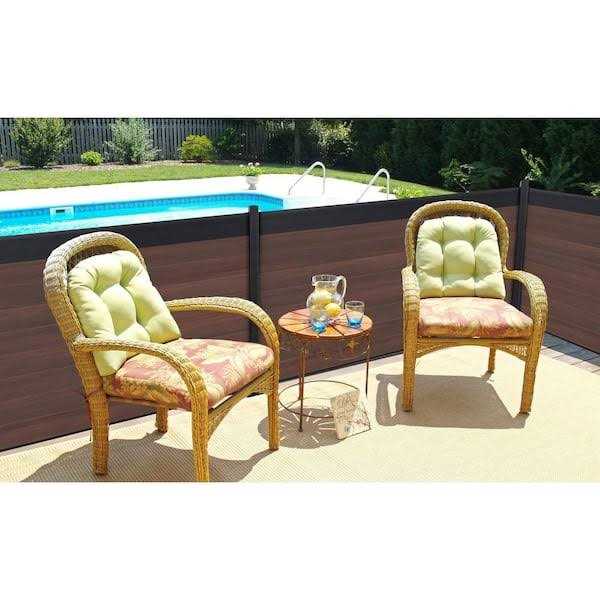 Veranda Euro Style 4 ft. x 6 ft. Black Aluminum/Composite Horizontal Fence Panel EF - Inhomebuy