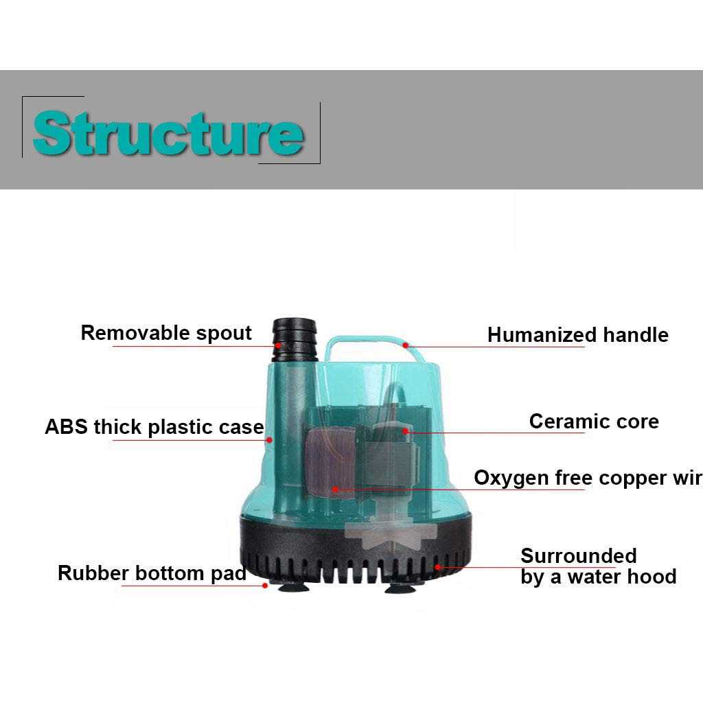 Upettools Submersible Water Pump Ultra Silence Circulation Multifunctional Water Pump with Handle for Pond - Inhomebuy