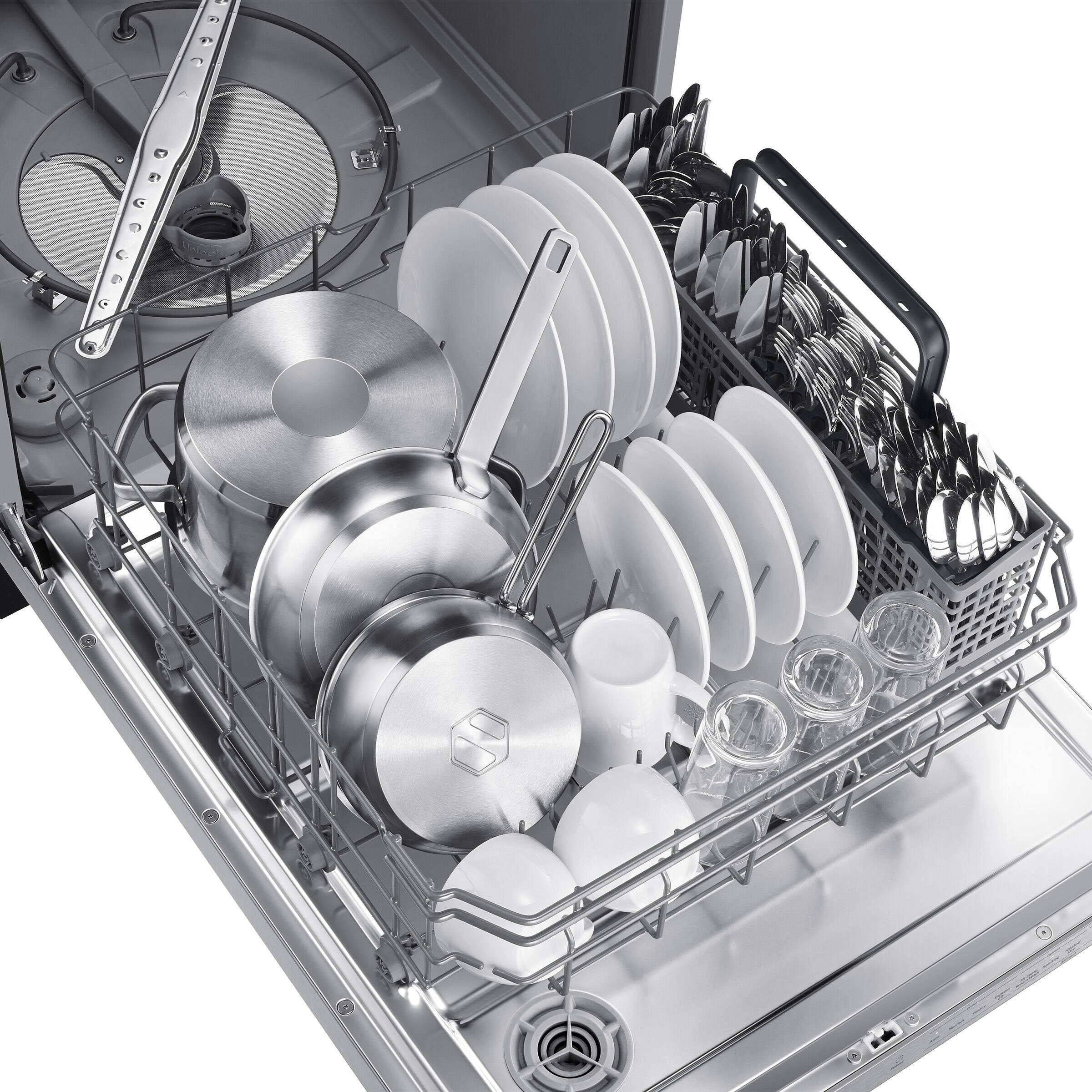 SAMSUNG 24 IN. STAINLESS STEEL DISHWASHER WITH ADJUSTABLE RACK - DW80CG4021SRAA - Inhomebuy