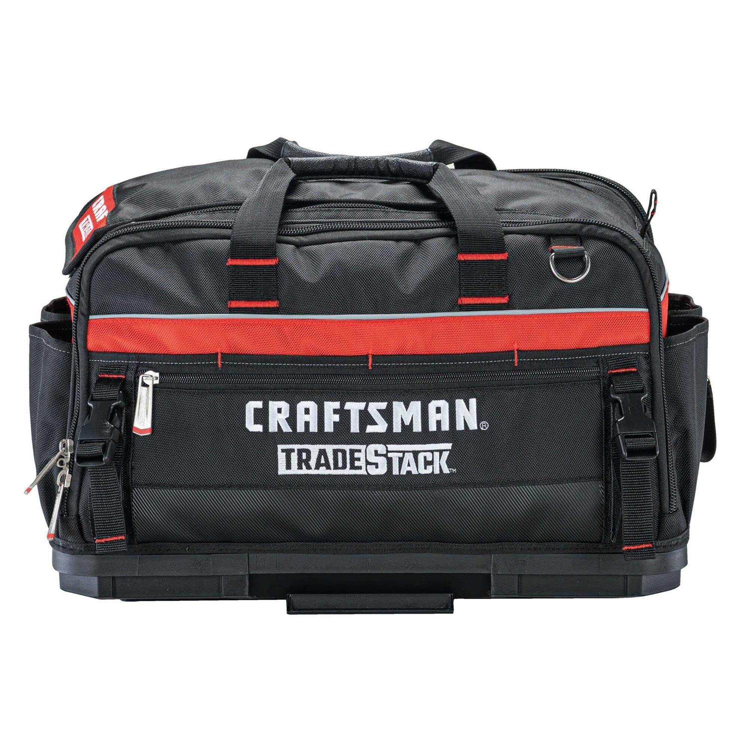 CRAFTSMAN TradeStack System Tower 22-in Black Plastic Wheels Lockable Tool Box - Inhomebuy