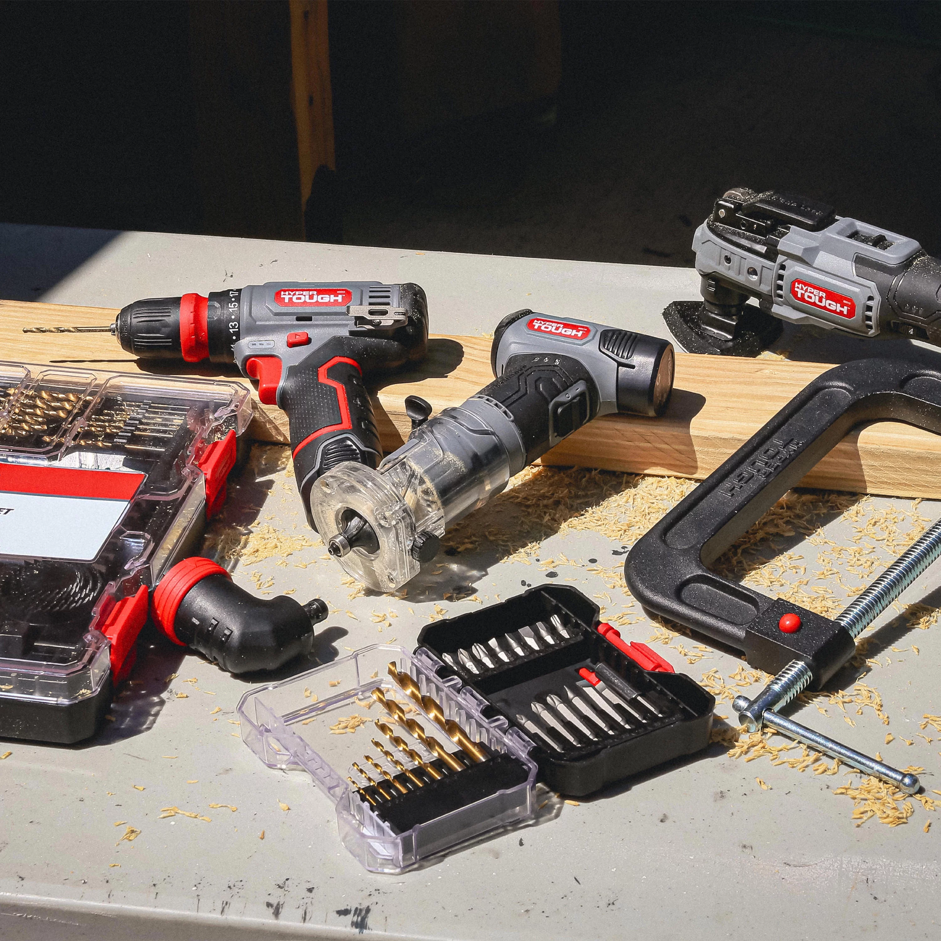 Hyper Tough 12V Max Lithium-Ion Brushless Palm Edge Router with 1.5Ah Battery and Charger, 80016 - Inhomebuy