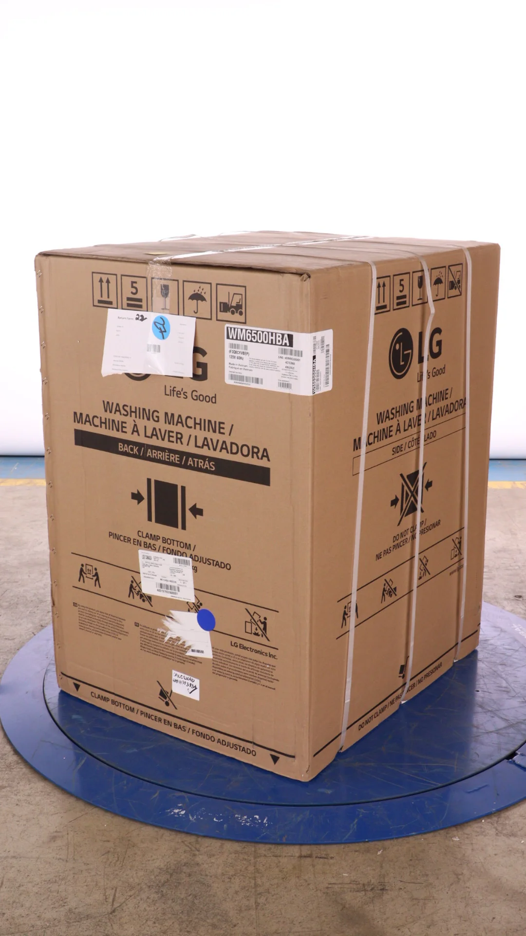 LG 5.8 CU FT. BLACK STEEL FRONT LOAD WASHER WITH TURBOWASH TECHNOLOGY - WM6500HBA - Inhomebuy