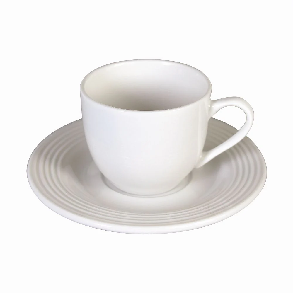 Set 6 Coffee Cup & Saucer Linea Polis Circles - Inhomebuy