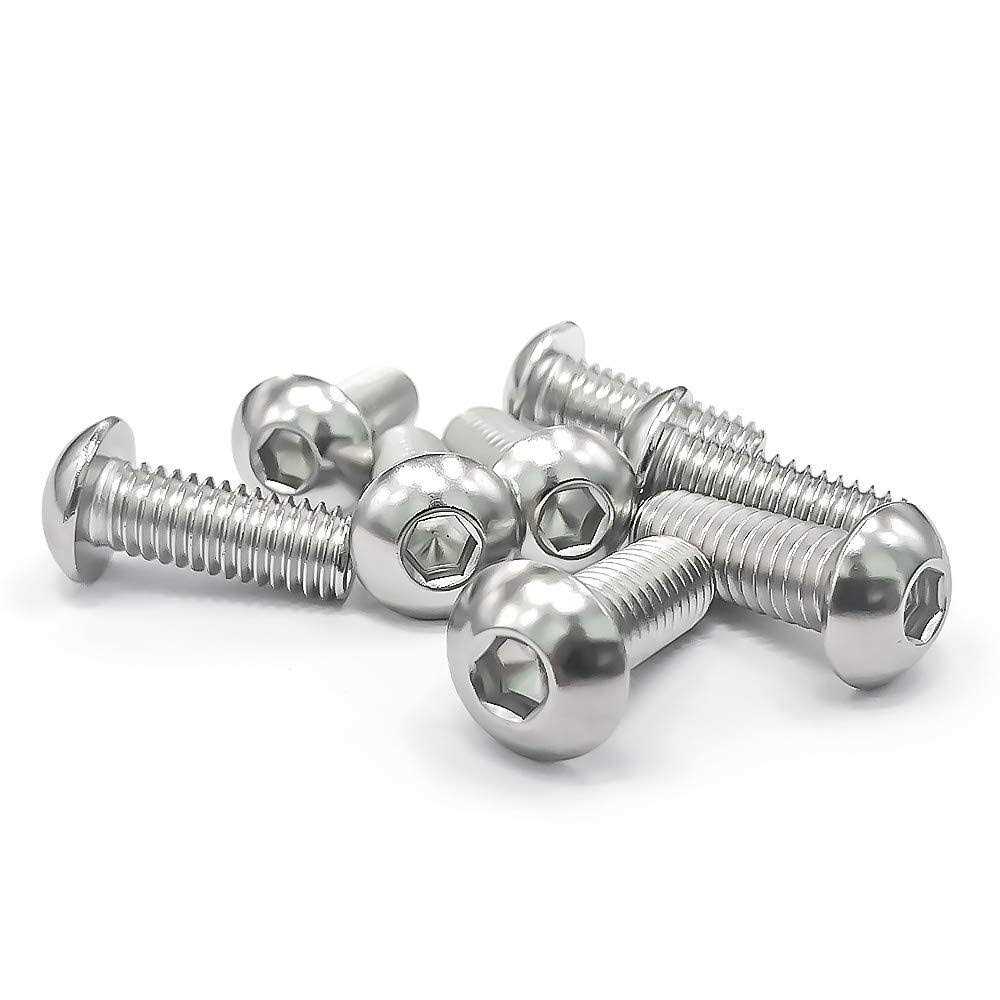 EASTLO Button Head Socket Cap Bolts Screws 304 Stainless Steel 18-8 - Inhomebuy
