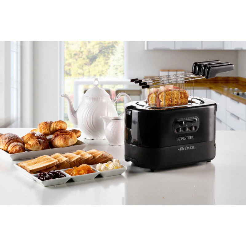 Toaster With Tongs For 2 Slices 700W Grey - Inhomebuy