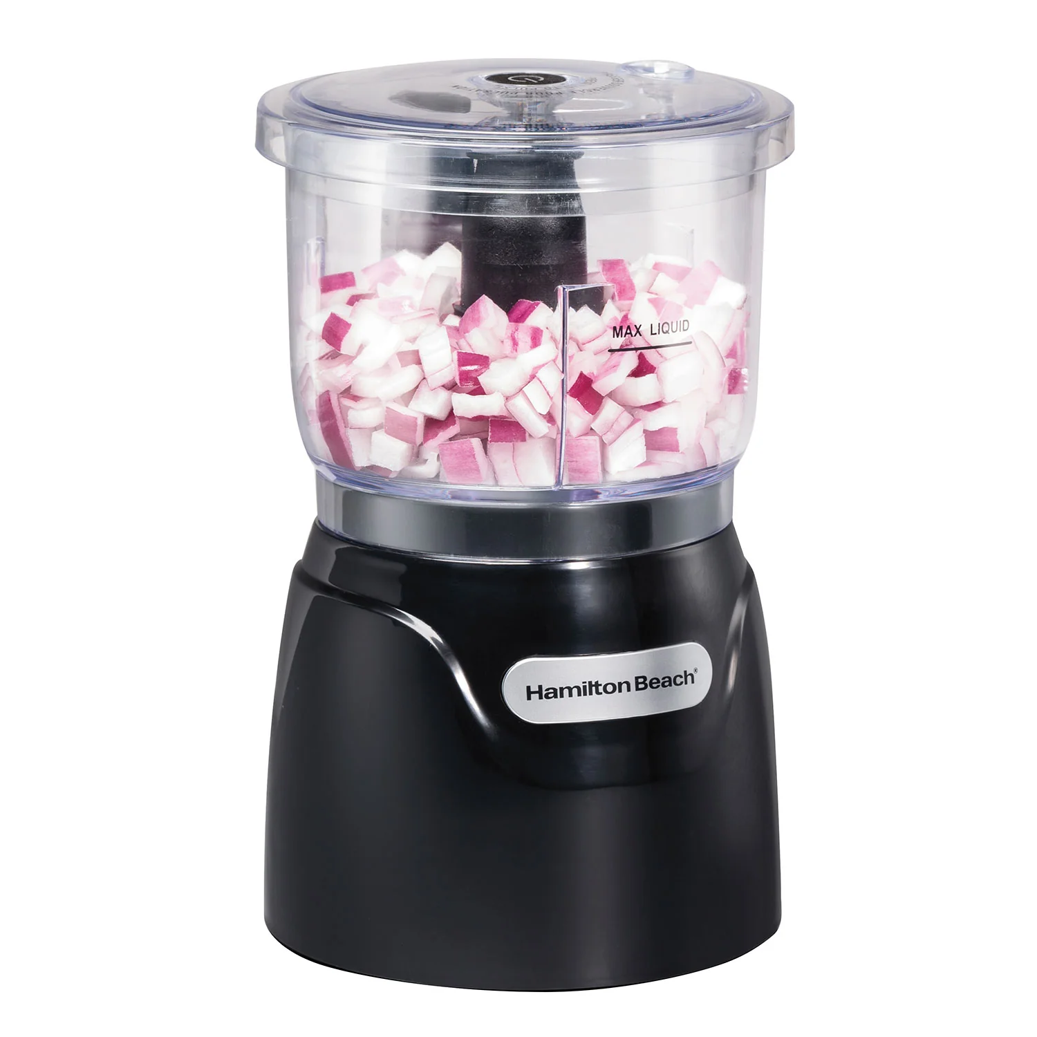Hamilton Beach Chopper: 3-cups, 350W, Stack & Press, black | 72850 - Inhomebuy