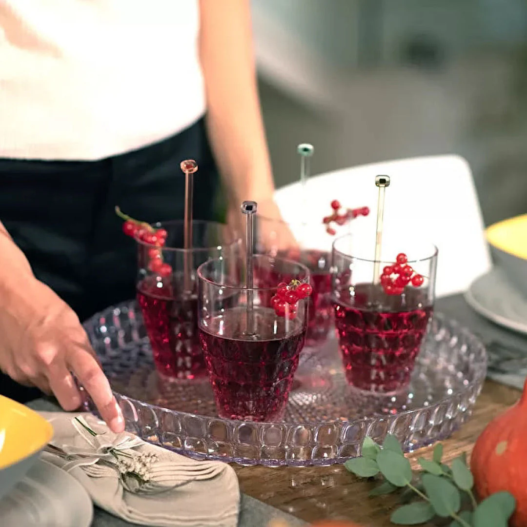 ROUND TRAY Sky Grey - Inhomebuy