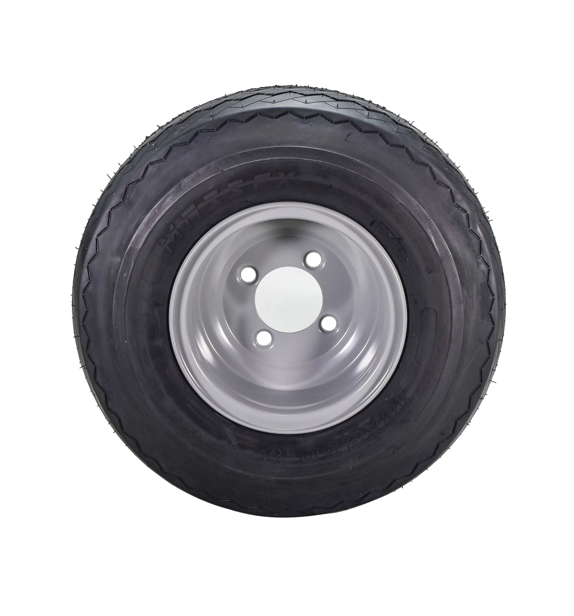 MASSFX 18x8.5-8 Golf Cart, Turf, Lawn & Garden Tire 4 Ply & 4/4 Matt Black Wheel Assembled Kit 18x8.5x8 - Inhomebuy