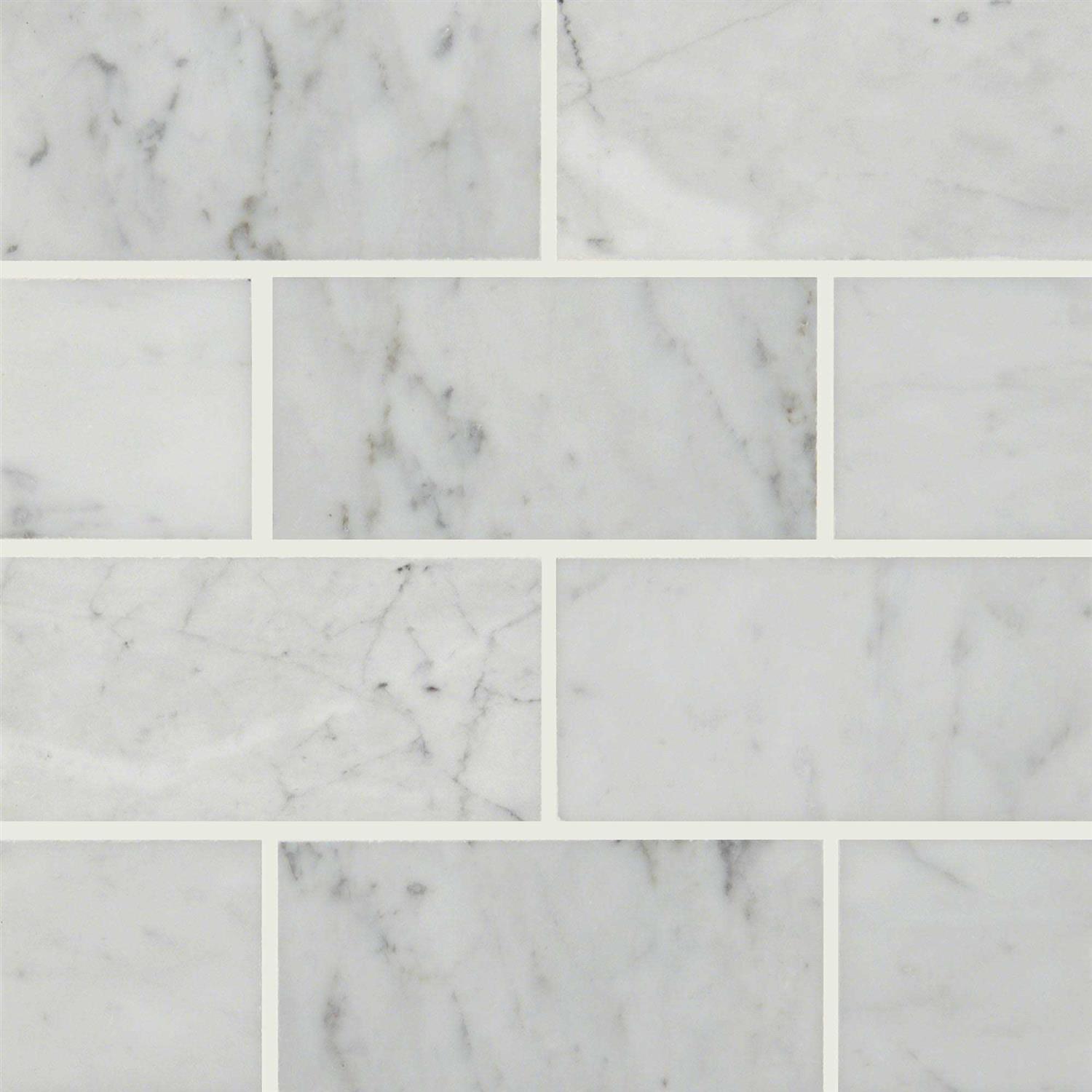 MSI Carrara White 3 in. x 6 in. Polished Marble Floor and Wall Tile - Inhomebuy