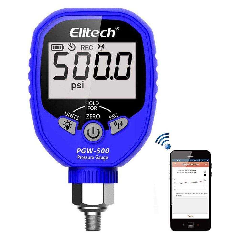 Elitech Intelligent HVAC Vacuum Pump 7 CFM 2 Stage Vacuum Gauge App Control - Inhomebuy