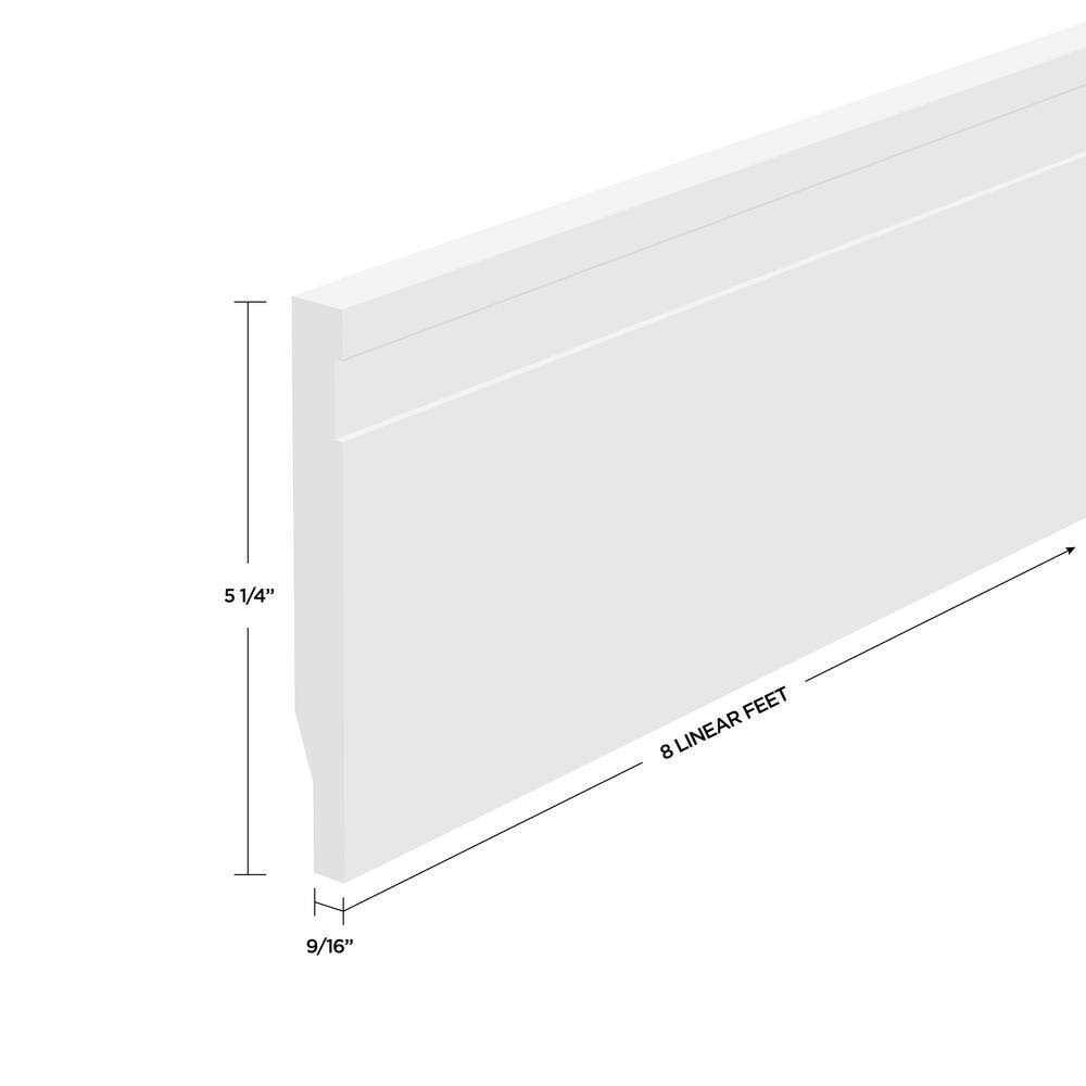 MTRIM Baseboard Prepainted 9/16 - Inhomebuy