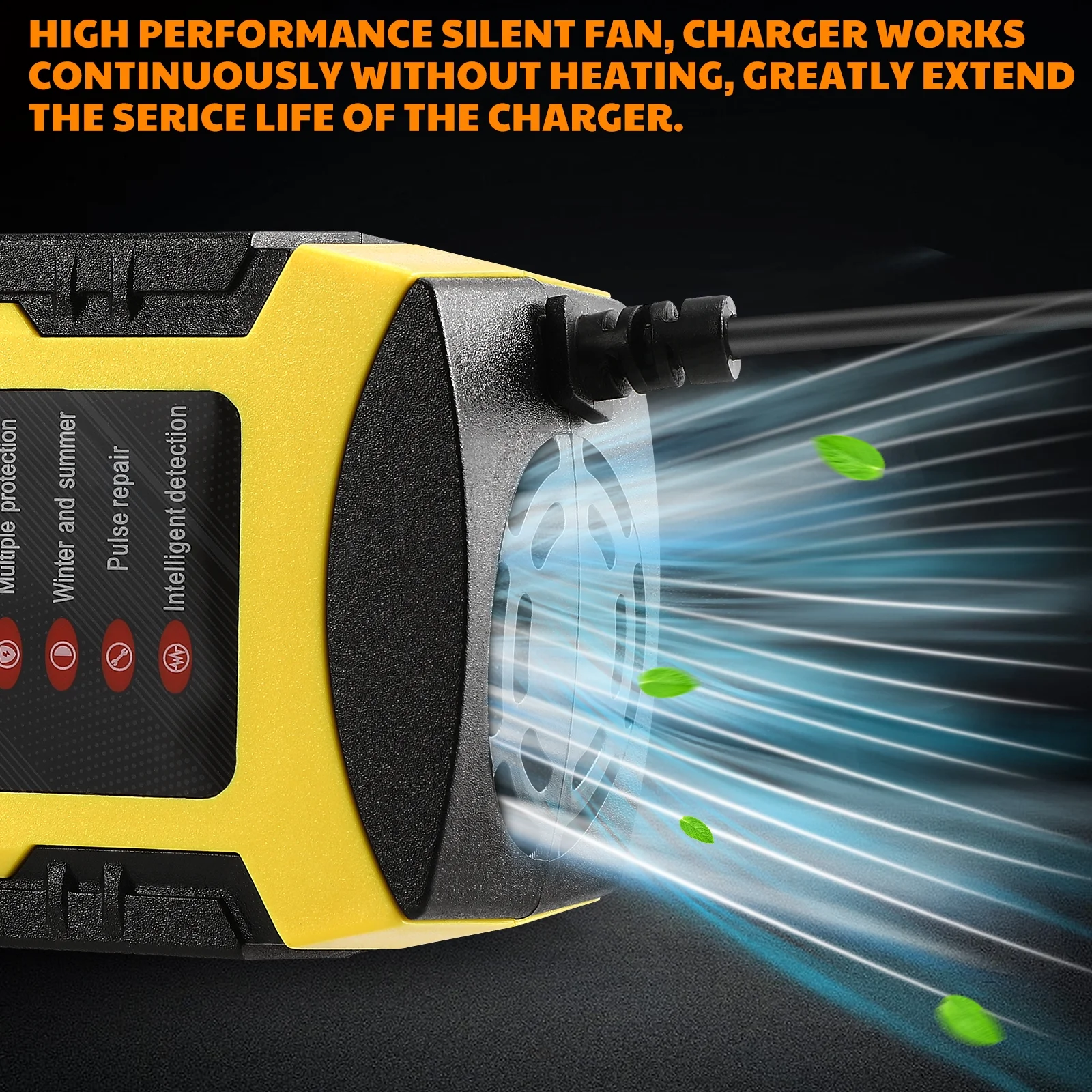 Portable Charger Automatic Trickle Battery Automotive Intelligent Pulse - Inhomebuy