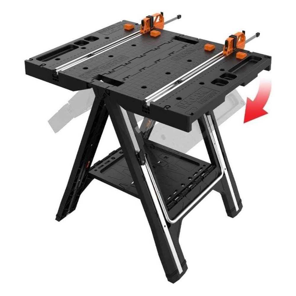 Worx WX051 Pegasus Folding Work Table Sawhorse - Inhomebuy