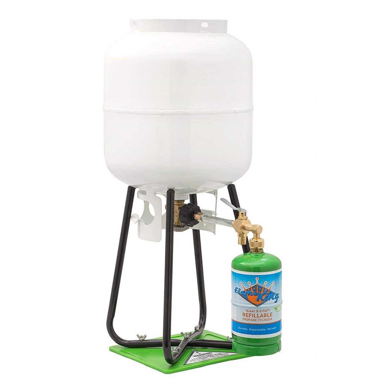 Flame King Refillable 1LB Empty Propane Cylinder Tank Reusable - Inhomebuy