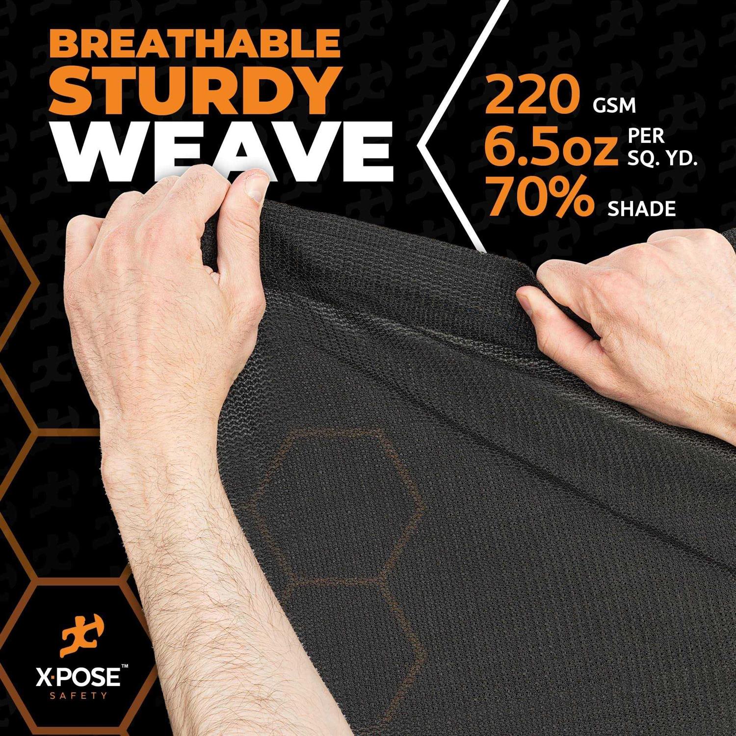 Xpose Safety Heavy Duty Mesh Tarp Multipurpose Black Protective Cover with Air Flow - Inhomebuy