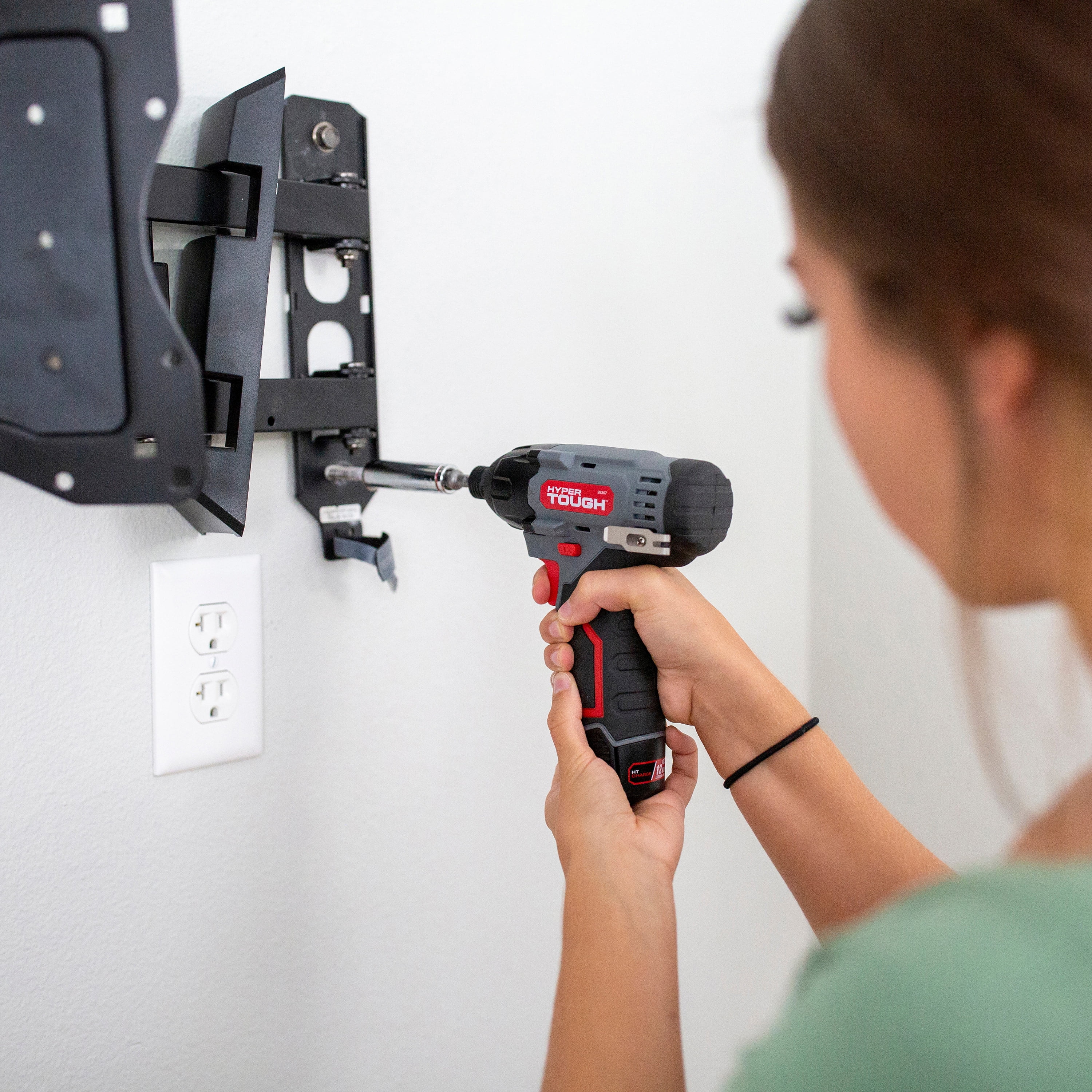 Hyper Tough 12V Max* Lithium-Ion Cordless Impact Driver with 1.5Ah Battery and Charger, Model 99307 - Inhomebuy