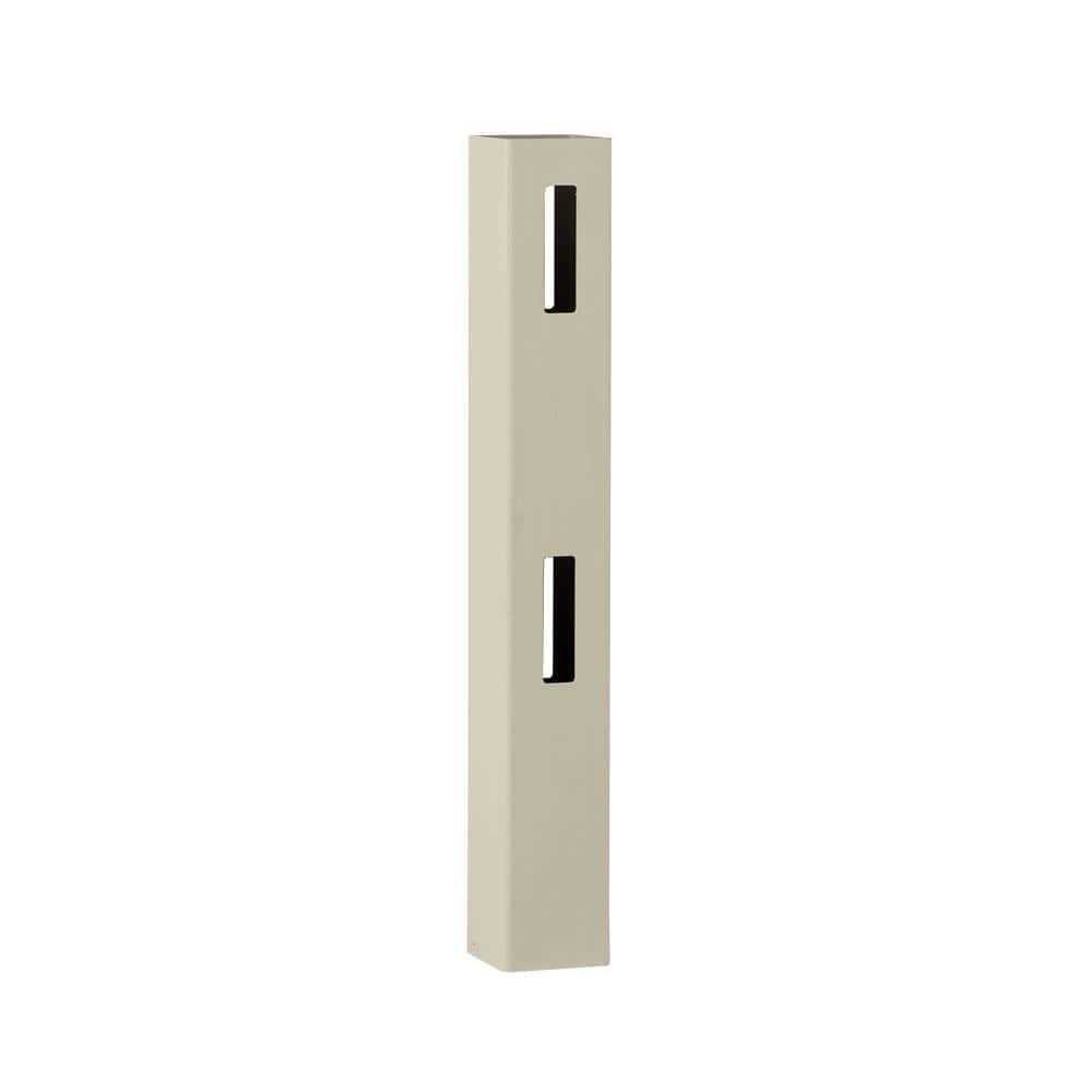 Outdoor Essentials 5 in. x 5 in. x 5 ft. Tan Vinyl Ranch 2-Rail Fence Post - Inhomebuy