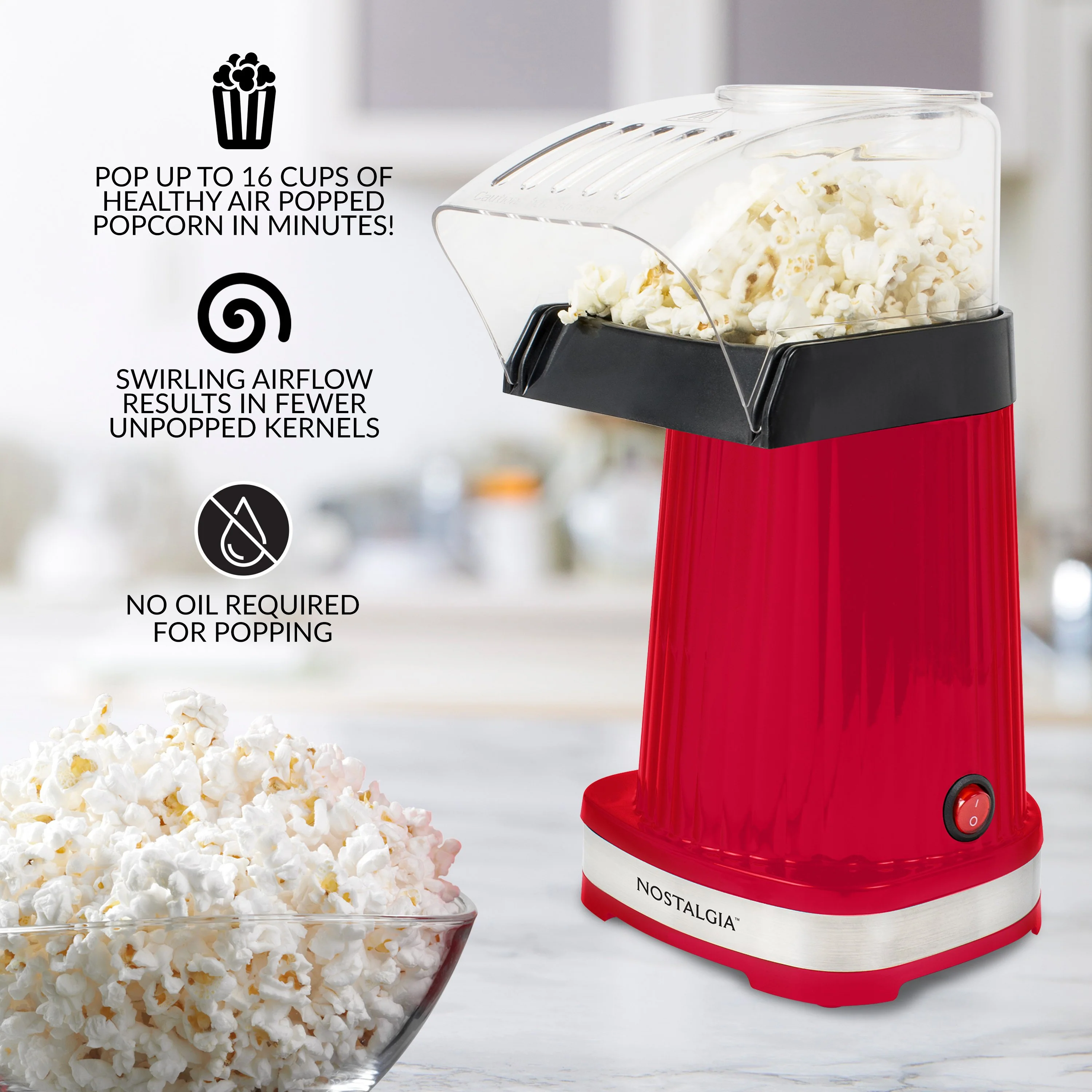 16-Cup Air-Pop Popcorn Maker - Inhomebuy