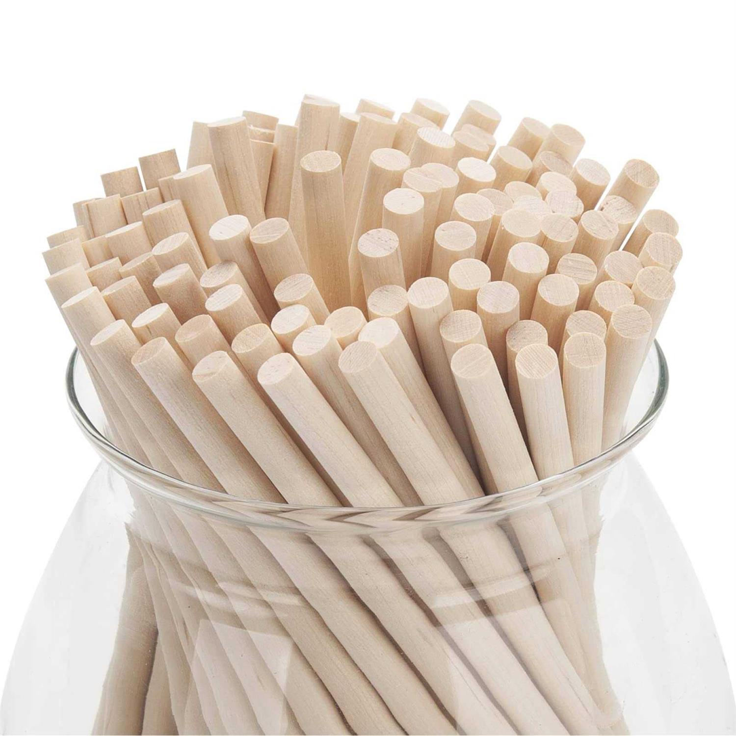 Wooden Dowel Dods Wood Dowels 12 Round Wooden Sticks For Crafts, Macrame Dowel, Unfinished Hardwood Sticks For Arts And Diyers - Inhomebuy