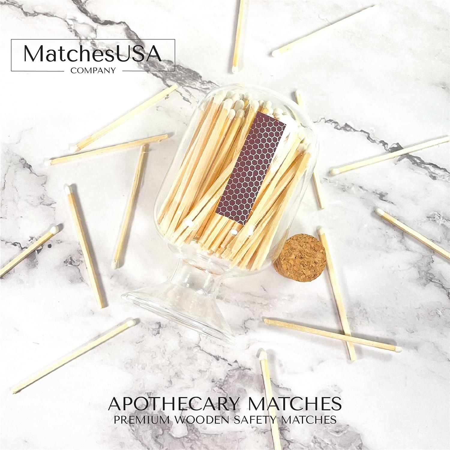 Decorative Glass Matches Cloche Includes Matches!!! & 3 Free Striker Strips!!! - Inhomebuy