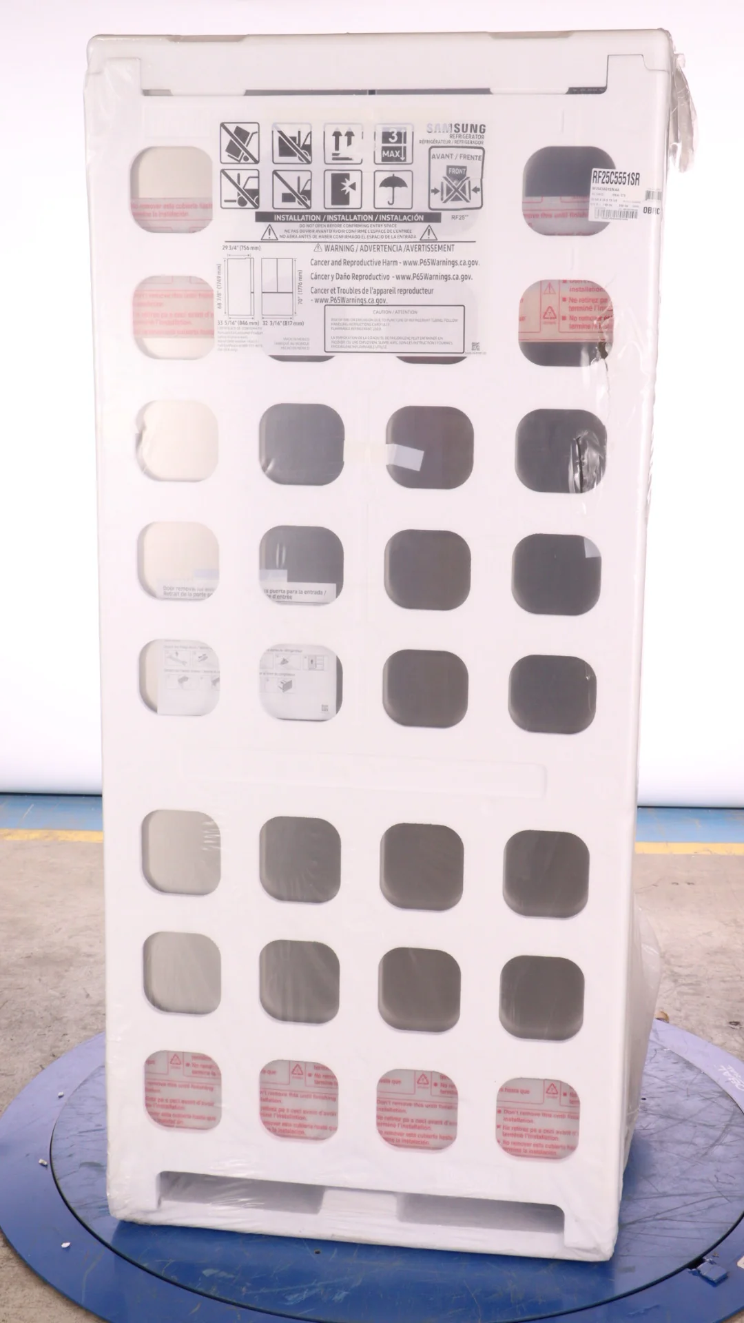 SAMSUNG 33 IN. 24.5 CU. FT. STAINLESS STEEL 3 DOOR FRENCH DOOR REFRIGERATOR WITH BEVERAGE CENTER AND - Inhomebuy